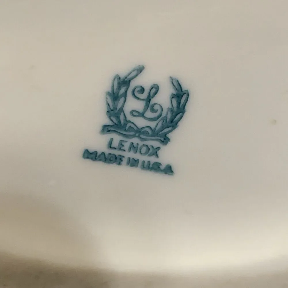 Lenox Cornucopia Horn of Plenty Vase Green Mark Gold Trim Vintage Before 1953
